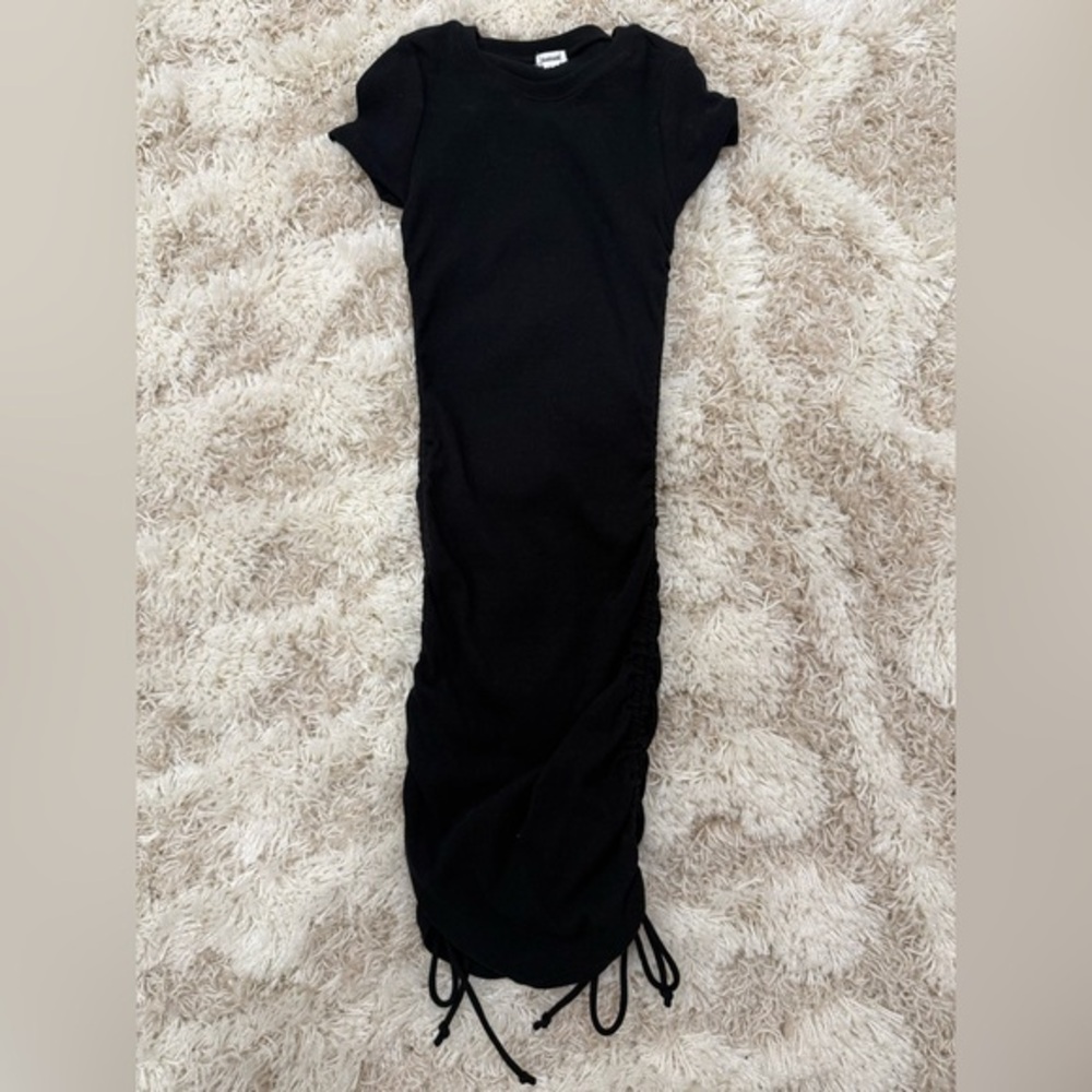 Garage Black Ribbed Dress Size- S